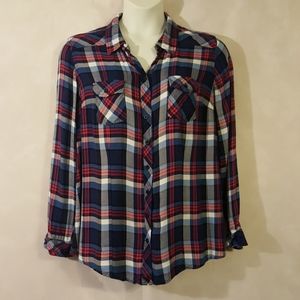 Torrid Plaid Button Down Blouse